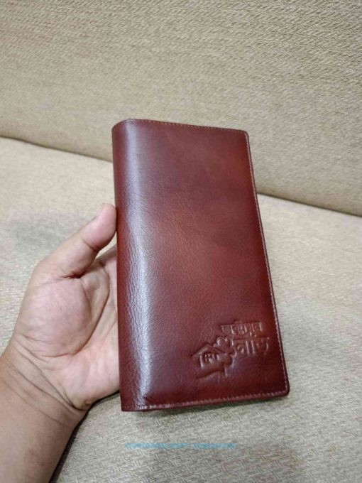 Genuine Premium Leather Long Wallet with Custom Branding