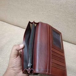 Genuine Premium Leather Long Wallet with Custom Branding