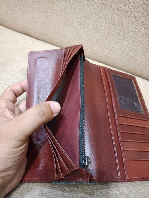 Genuine Premium Leather Long Wallet with Custom Branding