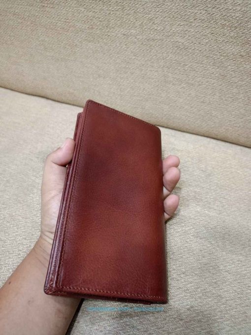 Genuine Premium Leather Long Wallet with Custom Branding