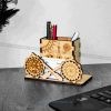 Handcrafted Wooden Pahela Baishakh Desk Organiser – Perfect for Home & Office Organisation