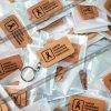 Custom Design Beech Wooden Key Ring