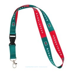 Customised ID Card Ribbon Lanyard Color Print with ID Card Badge Holder 2 Part Neck Strap for Exhibition