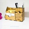 Costeater Minimal Space-Saving Wooden Desk Calendar with Pen Holder