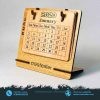 Costeater Wooden Desk Organizer Set: Pen Holder, Card Holder, and Desk Calendar