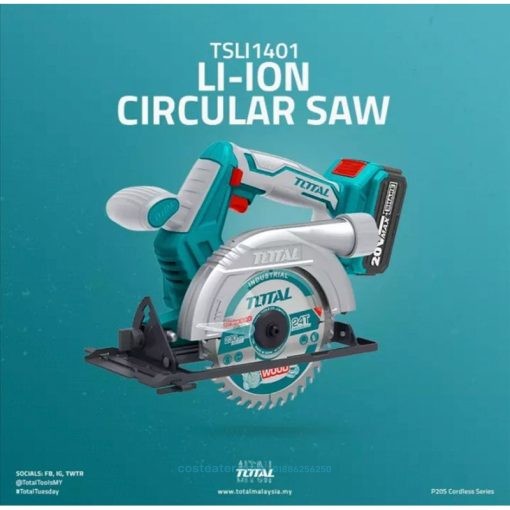 TOTAL Industrial CIRCULAR SAW Li-ion 20V (TSLI1401) (Without battery)