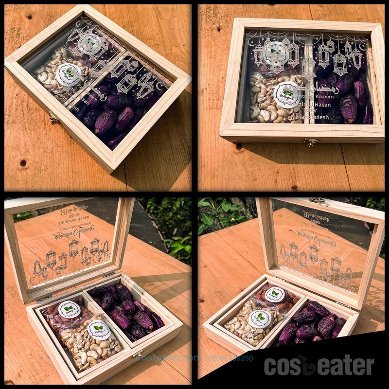 R016 1 Costeater Wooden Ramadan Gift Box - R017 Ramadan Gifts
