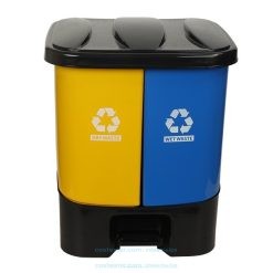 RFL Twin Paddle Bin 20L – Yellow & Royal Blue