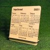 Egg Shape Wooden Desk Calendar with Pen Holder