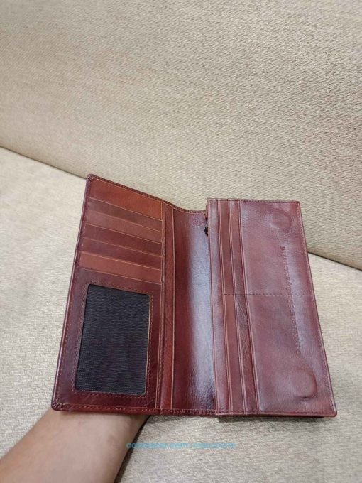 Genuine Premium Leather Long Wallet with Custom Branding