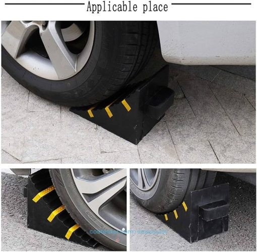 Antislip Triangle 3kg Rubber Wheel Stopper, Wheel Chock Block, Anti Slip Car Stopper