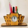 Wooden Desk Organizer – Pen Holder, Card Holder and Slip Pad