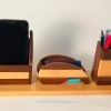 Wooden Desk Pen Holder and Card Holder