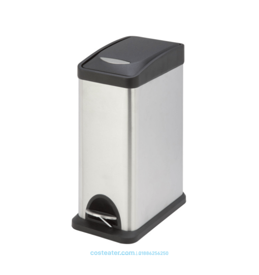 Stainless Steel SS Rectangular Pedal Bin 8L (Non Hydraulic)