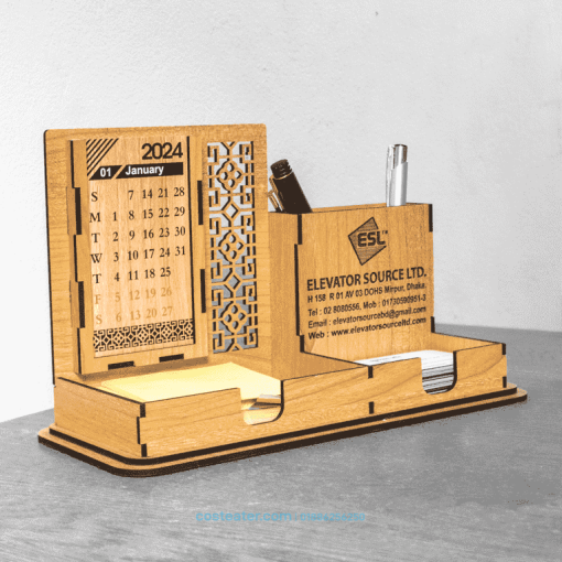 Costeater Deluxe Desk Organizer Set: Calendar, Pen Holder, Card Holder, Slip Pad Holder, and Mobile Stand