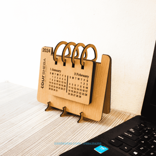 Costeater Minimal Desk Calendar: Modern Simplicity in 2mm MDF Board!