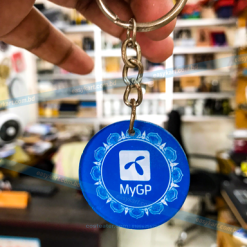 Custom Design Acrylic Key Ring with Company Logo