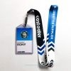 Customised ID Card Ribbon Lanyard Color Print with ID Card Badge Holder 2 Part Neck Strap for Exhibition