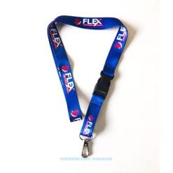 Customised ID Card Ribbon Lanyard Color Print with ID Card Badge Holder 2 Part Neck Strap for Exhibition