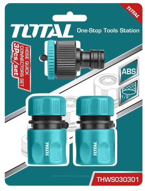 TOTAL HOSE QUICK CONNECTORS SET 1/2″ 3PCS (THWS030301)