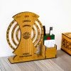 Costeater Wooden Desk Calendar: Timeless Organization with Pen Holder and Accessories Tray