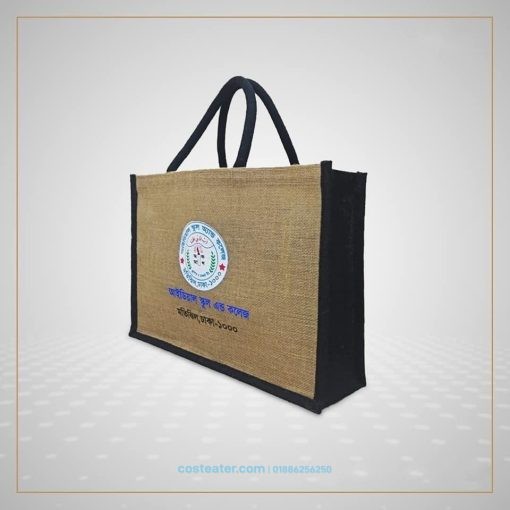 Custom Logo Print Jute Bag