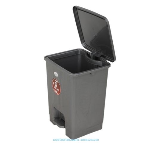 Square Paddle Bin 30L Silver