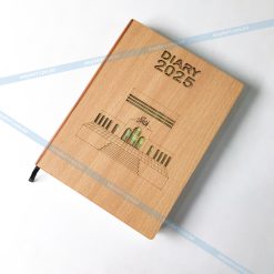 Wooden Cover Diary – 200 Pages with Date-per-Page Layout