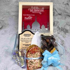 Premium Masjid Design Ramadan Gift Box – Pinewood & Clear Acrylic for Eid & Corporate Gifts