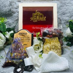 Luxury Ramadan Wooden Acrylic Gift Box – Gold Edition for Eid & Corporate Gifting