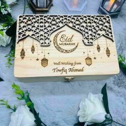 EID Wooden Gift Box – Elegant Islamic Gift Set