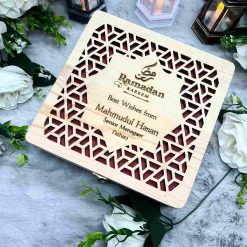 Personalized Ramadan Wooden Gift Box – Perfect for Eid, Corporate & Spiritual Gifting