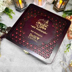 Eid & Ramadan Wooden Gift Box – Premium Pinewood Set with Islamic Essentials